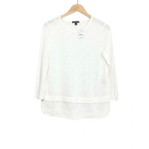 J. Crew Ivory Long Sleeve Silky Hem Top Size Small